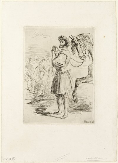 Ein Lord aus der Zeit von Franz I. von Eugène Delacroix