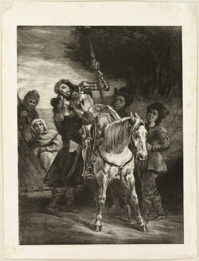 Der verwundete Goetz, von den Böhmen versorgt von Eugène Delacroix