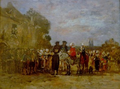 Hochzeit in Quimper von Eugene Louis Boudin