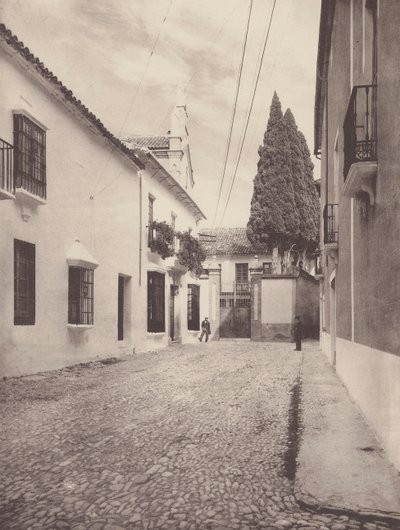 Häuser in der Nähe der Calle de Gameros, A Ronda (s/w Foto) von European Photographer