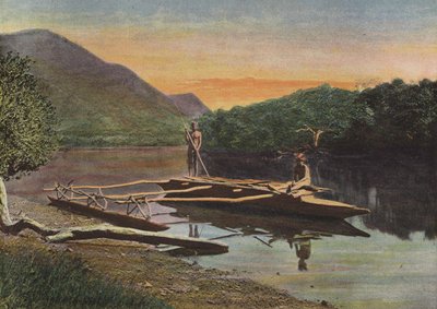 Einbaum auf dem Monio-Fluss von European Photographer