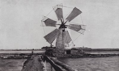 Trapani, eine Windmühle (s/w Foto) von European Photographer