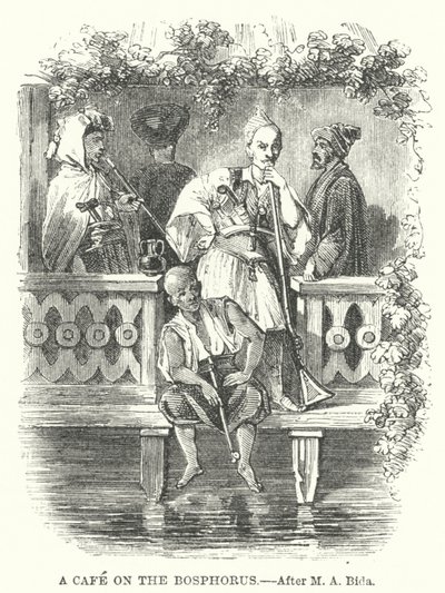 Ein Café am Bosporus (Gravur) von European School