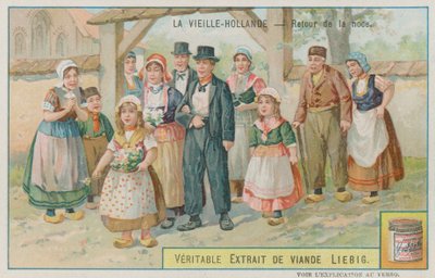 Eine zurückkehrende Hochzeitsgesellschaft im alten Holland von European School