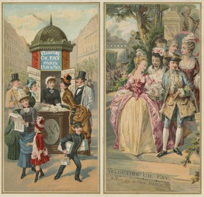 Werbung für Veloutine Charles Fay Reispuder von European School