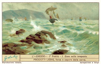 Die Flotte des Äneas im Sturm von European School
