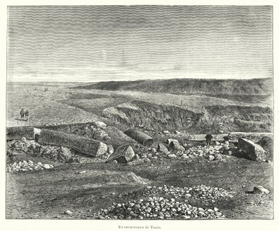 Archäologische Ausgrabungen der antiken ägyptischen Stadt Tanis von European School