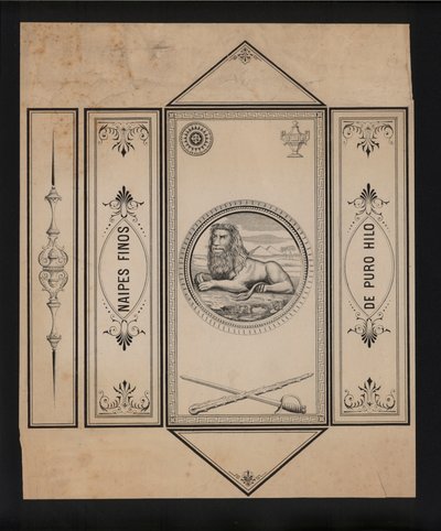 Kunstwerk für Spielkarten (Lithografie) von European School