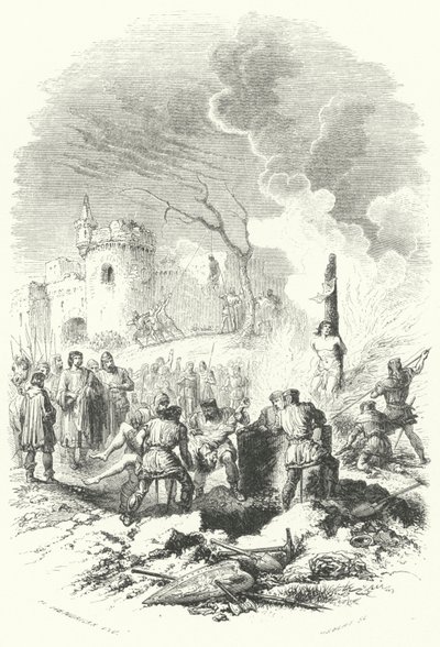 Baldwin V., Graf von Hennegau, stellt die Ordnung in den Ländern seines Vaters wieder her (Stich) von European School
