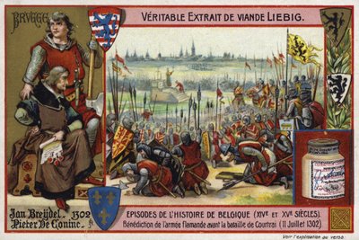 Segnung der flämischen Armee vor der Schlacht von Courtrai, 1302 von European School