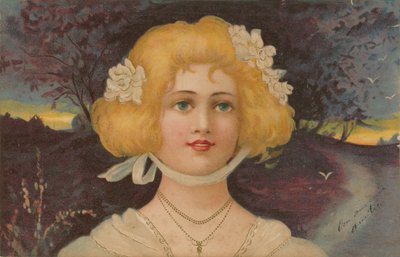 Blonde mit blauen Augen von European School