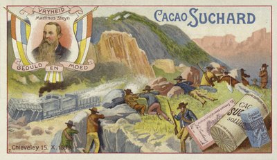 Buren greifen einen britischen Panzerzug an, Chieveley, Südafrika, Burenkrieg, 15. Oktober 1899 von European School