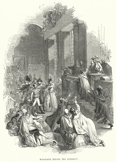 Bonaparte vor der Versammlung von European School