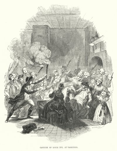 Gefangennahme von Ludwig XVI in Varennes von European School