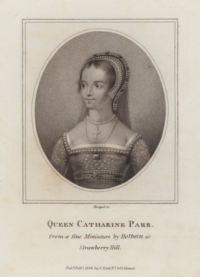 Catherine Parr, sechste Frau von König Heinrich VIII. (Gravur) von European School