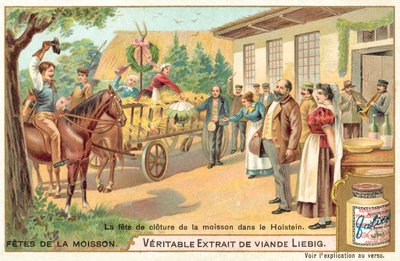 Feier zum Ende der Ernte in Holstein, Deutschland von European School