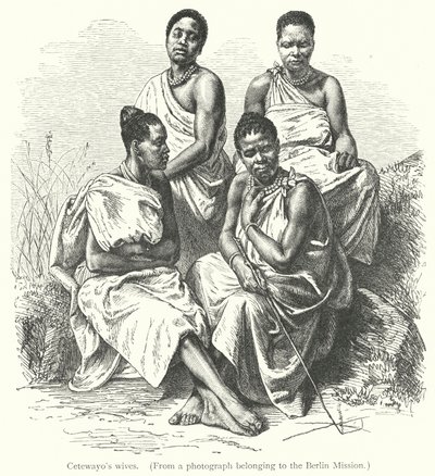 Cetewayos Frauen (Gravur) von European School