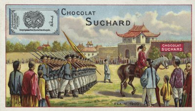 Chinesische Truppen marschieren, Peking, 1900 von European School