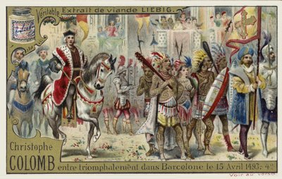 Christoph Kolumbus zieht triumphierend in Barcelona ein, 15. April 1493 von European School