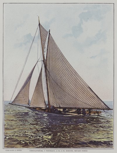 Chrysanthemum, 5-Tonnen-Segelboot vor Pornic, Bretagne von European School