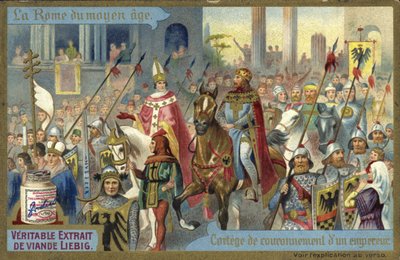 Krönungsprozession eines Kaisers, Rom, Mittelalter von European School
