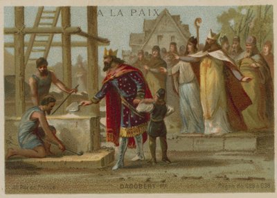 Dagobert I., König der Franken, beginnt den Bau der Basilika von St. Denis, Frankreich von European School