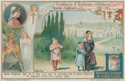 Dante Alighieri sieht Beatrice zum ersten Mal im Alter von neun Jahren von European School