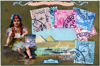 Ägyptische Briefmarken, 1897 von European School