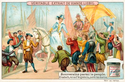 Elisabeth I. von England unter den Matrosen ihrer Marine von European School
