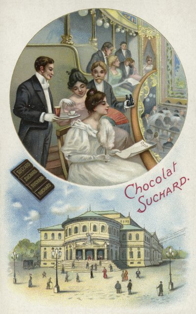 Genießen von Suchard-Schokolade in der Oper oder im Theater von European School