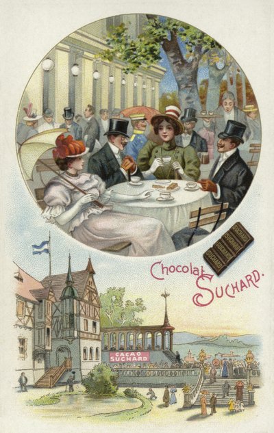 Genießen von Suchard-Schokolade im Freien von European School