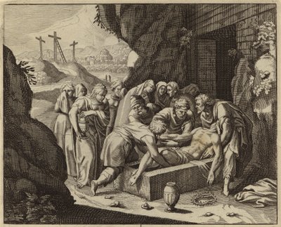 Grablegung Jesu Christi (Gravur) von European School