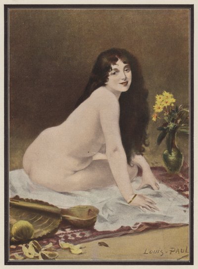 Fantasie, Frau sitzt auf einem Teppich von European School