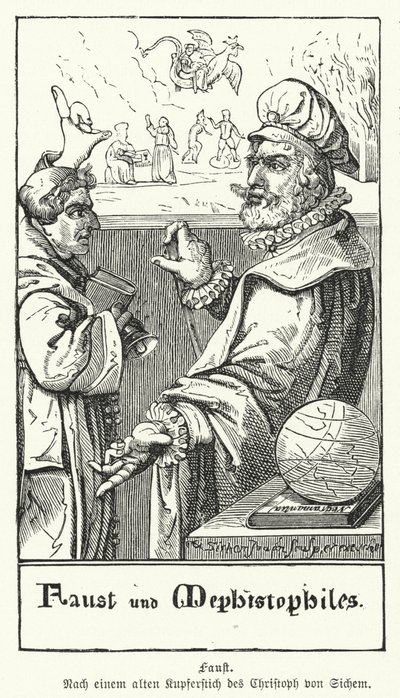 Faust und Mephistopheles (Stich) von European School