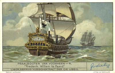 Friedrich Wilhelm zu Pferde, Flaggschiff der brandenburgischen Marine, 16. Jahrhundert von European School