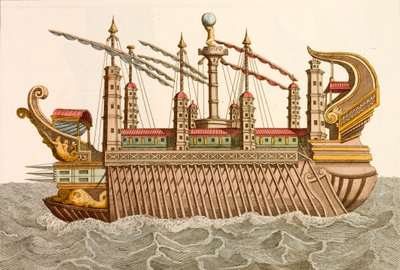 Riesige Barke des römischen Kaisers Caligula von European School