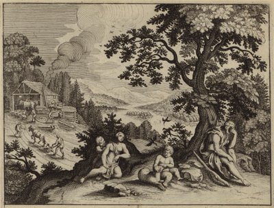 Gottes Bestrafung von Adam und Eva von European School