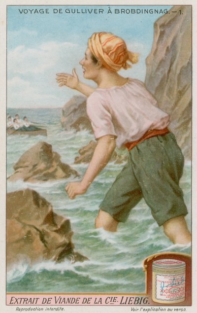Gulliver wird von seinen Gefährten in Brobdingnag verlassen von European School