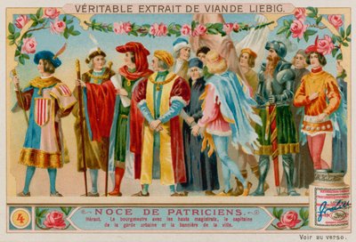 Herold, Bürgermeister der Stadt und seine Magistrate, Hauptleute der Stadtwache und die Banner der Stadt von European School