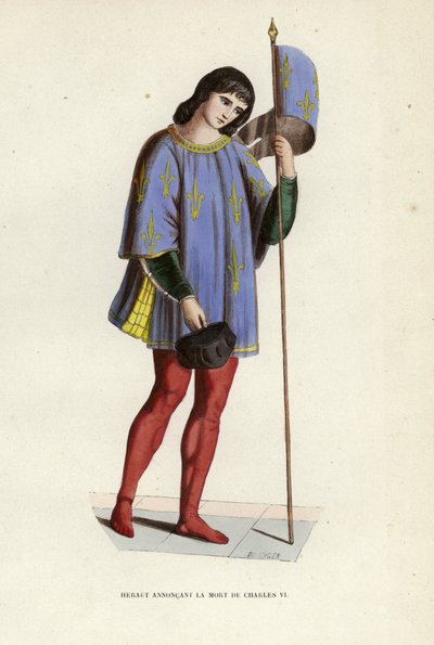 Herold kündigt den Tod von Karl VI. an von European School