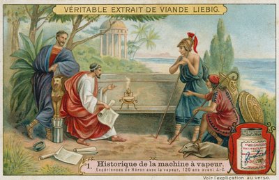 Hero von Alexandria experimentiert mit Dampf, 120 v. Chr. von European School
