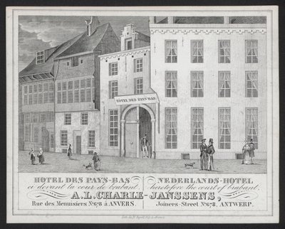 Hotel Des Pays Bas, Nederlands Hotel, A L Charle-Janssens, Anvers, Antwerpen von European School