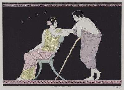 Illustration aus antiker griechischer Keramik von European School