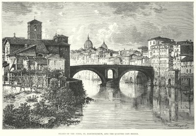 Insel des Tiber, St. Bartholomäus und die Quattro Capi Brücke von European School