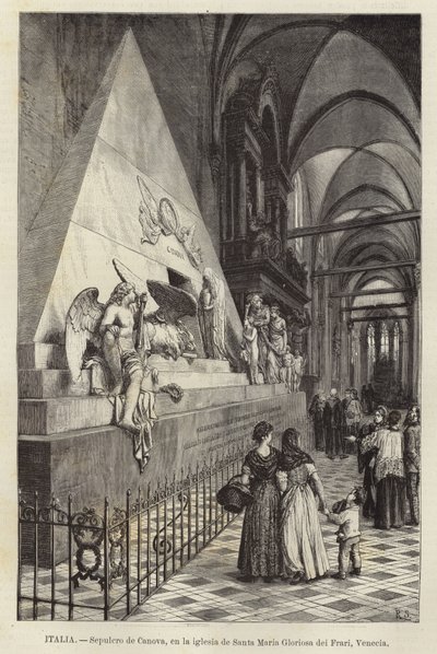 Italien - Grab von Canova in der Kirche Santa Maria Gloriosa dei Frari, Venedig von European School