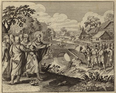 Jesus Christus heilt zehn Aussätzige (Gravur) von European School