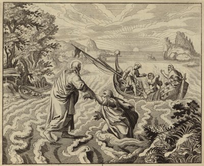 Jesus Christus geht auf dem See Genezareth von European School