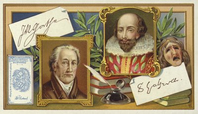 Johann Wolfgang von Goethe und William Shakespeare von European School