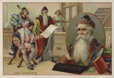 Johannes Gutenberg, deutscher Graveur, Erfinder und Drucker von European School