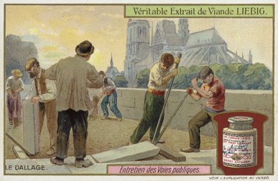 Verlegen von Gehwegplatten von European School